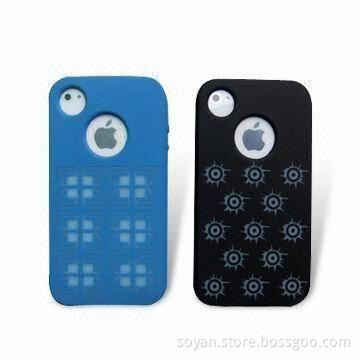 Laser Engraved Silicone Cases for Mobile Phones, with Rubber Coating